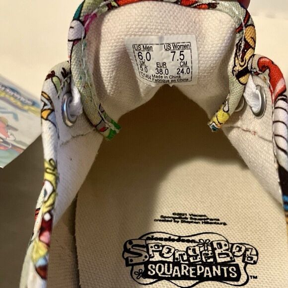 Vans Authentic Era Spongebob All Characters Canvas Customs Sneakers W 7.5 M 6 - Picture 8 of 10